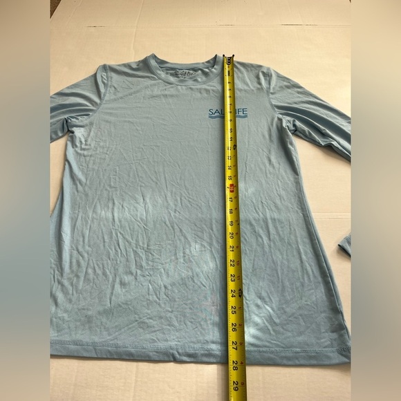 Salt Life Long Sleeve Blue Top Size XL No Worries Sea Happy - Picture 7 of 7